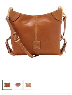 DOONEY AND BOURKE FLORENTINE LEATHER SMALL FREDERICA CROSSBODY / SHOULDER BAG